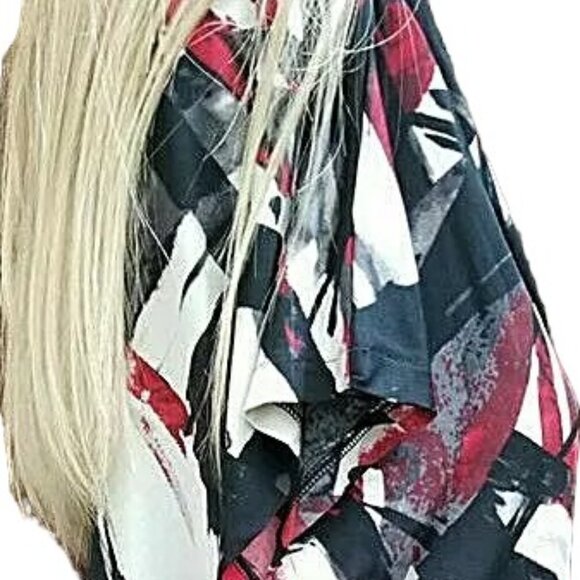 Michael Kors Drape Neck Tunic Size Medium Easy Care Short Sleeve - Picture 4 of 9